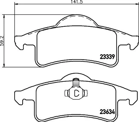 1x  MINTEX Brake Pad Set