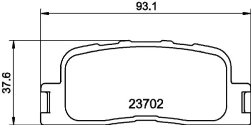 1x MINTEX MDB2212 Brake Pad Set