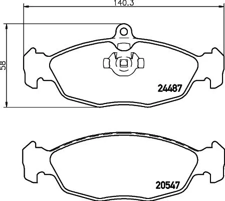 MINTEX MINTEX MDB2243 1x MINTEX MDB2243 Brake Pad Set 