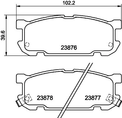 1x MINTEX MDB2249 Brake Pad Set