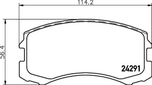 1x MINTEX MDB2260 Brake Pad Set