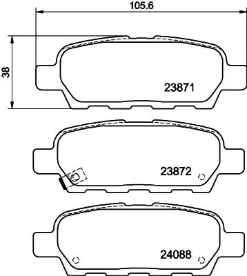 1x  MINTEX Brake Pad Set