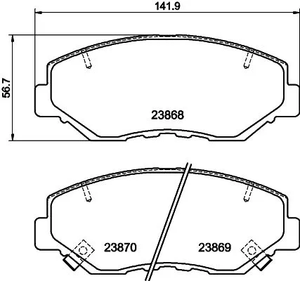 1x  MINTEX Brake Pad Set