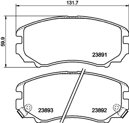 1x  MINTEX Brake Pad Set