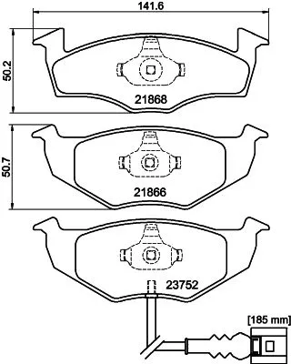 1x  MINTEX Brake Pad Set