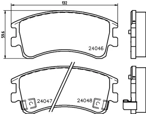 1x  MINTEX Brake Pad Set