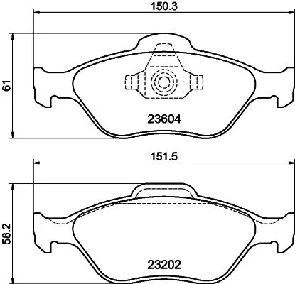 1x  MINTEX Brake Pad Set