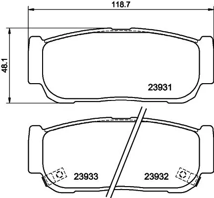 1x  MINTEX Brake Pad Set