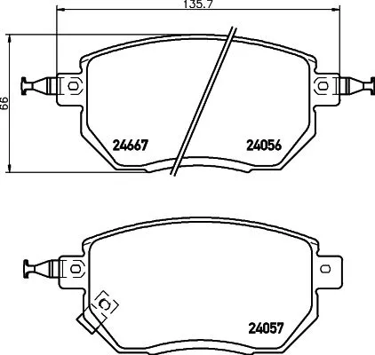 1x  MINTEX Brake Pad Set