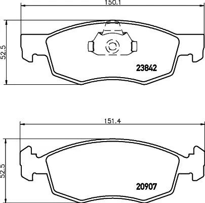 1x  MINTEX Brake Pad Set