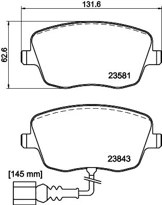 MINTEX MINTEX MDB2538 1x MINTEX MDB2538 Brake Pad Set 
