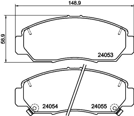 1x  MINTEX Brake Pad Set
