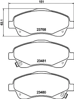 1x  MINTEX Brake Pad Set