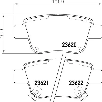 1x  MINTEX Brake Pad Set