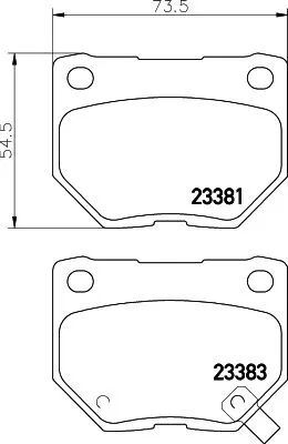 1x  MINTEX Brake Pad Set