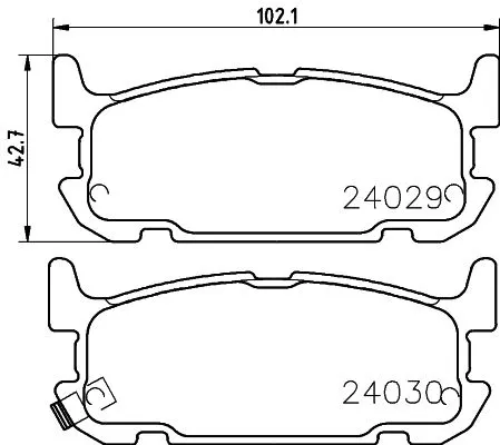 1x  MINTEX Brake Pad Set