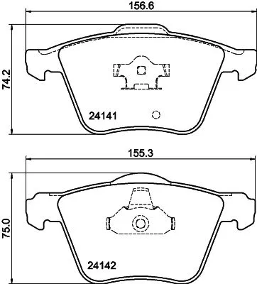 1x MINTEX MDB2576 Brake Pad Set