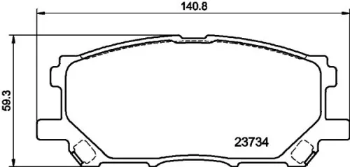 1x MINTEX MDB2578 Brake Pad Set