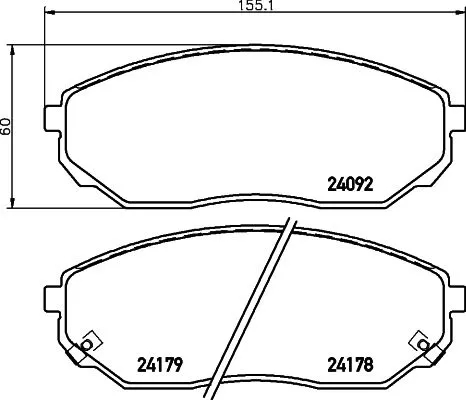 1x  MINTEX Brake Pad Set