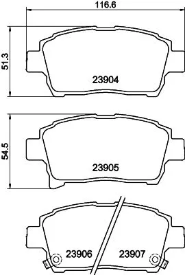 MINTEX MINTEX (MDB2586) 1x  MINTEX Brake Pad Set 