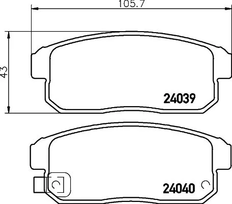 MINTEX MINTEX MDB2588 1x MINTEX MDB2588 Brake Pad Set 