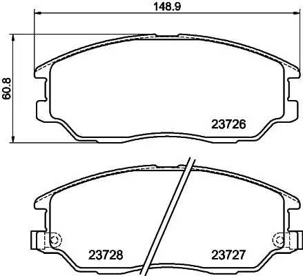 MINTEX MINTEX MDB2594 1x MINTEX MDB2594 Brake Pad Set 