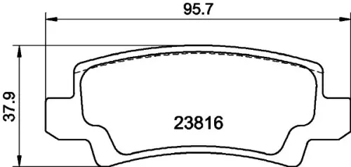 1x MINTEX MDB2596 Brake Pad Set