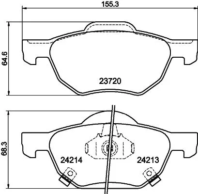 1x MINTEX MDB2599 Brake Pad Set