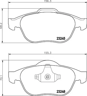 1x  MINTEX Brake Pad Set