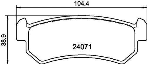 1x MINTEX MDB2611 Brake Pad Set