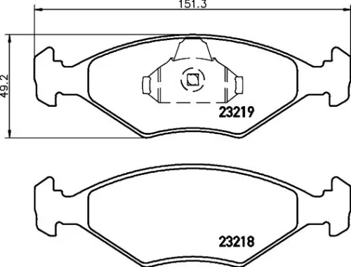 1x MINTEX MDB2615 Brake Pad Set