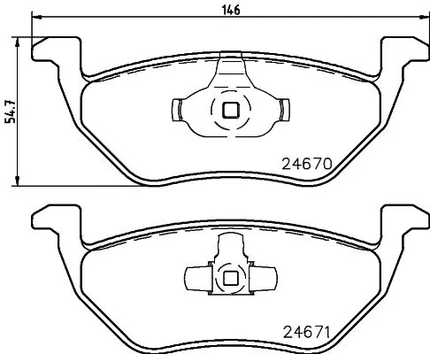 1x MINTEX MDB2627 Brake Pad Set