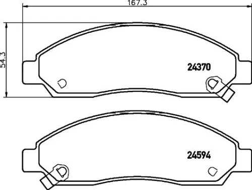 1x MINTEX MDB2632 Brake Pad Set