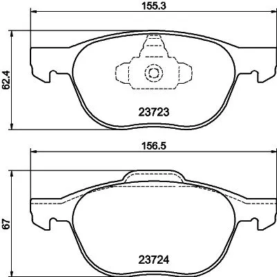 1x  MINTEX Brake Pad Set