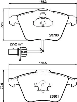 1x  MINTEX Brake Pad Set