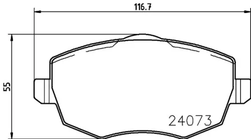 1x  MINTEX Brake Pad Set