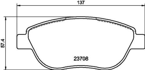 1x  MINTEX Brake Pad Set