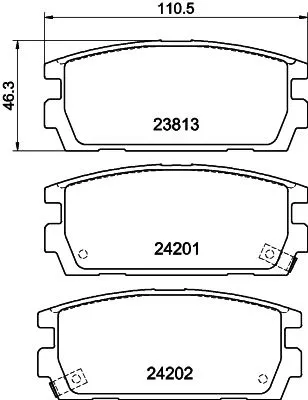 1x  MINTEX Brake Pad Set