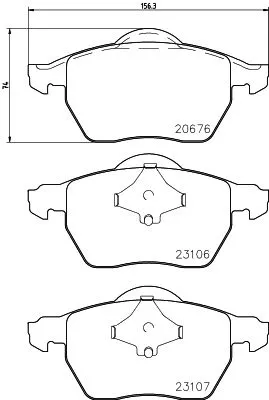 1x  MINTEX Brake Pad Set
