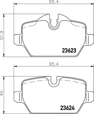 1x  MINTEX Brake Pad Set