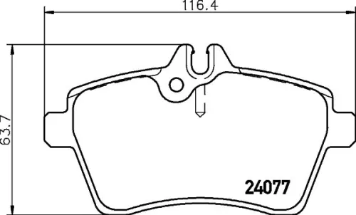 1x  MINTEX Brake Pad Set