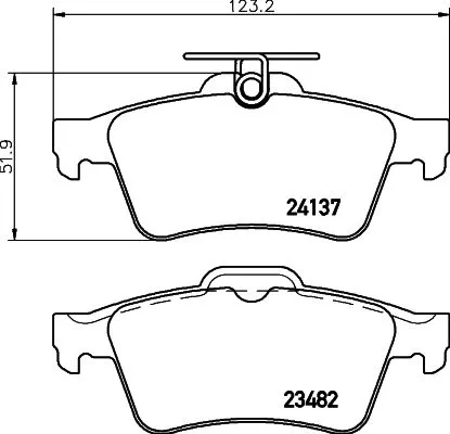 1x MINTEX MDB2686 Brake Pad Set