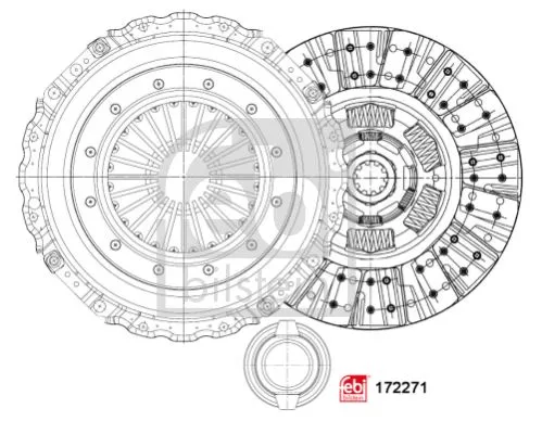 FEBI BILSTEIN FEBI BILSTEIN 172271 Febi Bilstein Clutch Kit For Daf Cf 65 Lf 45 Lf 55 
