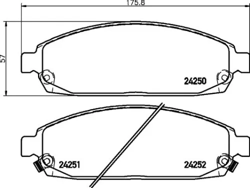 MINTEX MINTEX MDB2705 1x MINTEX MDB2705 Brake Pad Set 