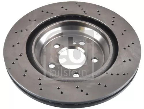2x Febi Rear Perforated/vented Brake Disc For Mercedes-benz Sl