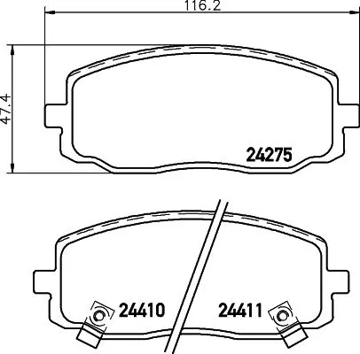 MINTEX MINTEX (MDB2720) 1x  MINTEX Brake Pad Set 
