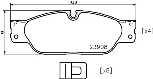 1x MINTEX MDB2724 Brake Pad Set