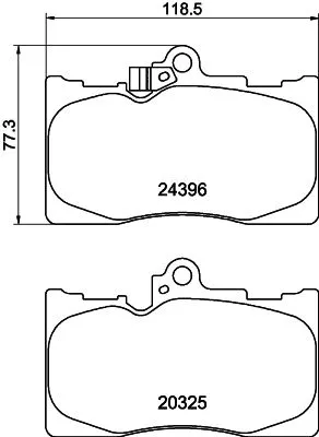1x MINTEX MDB2727 Brake Pad Set