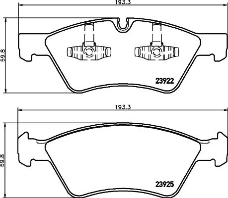 1x MINTEX MDB2729 Brake Pad Set