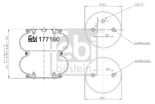 FEBI BILSTEIN FEBI BILSTEIN 177160 Febi Air Bag Suspension Spring 